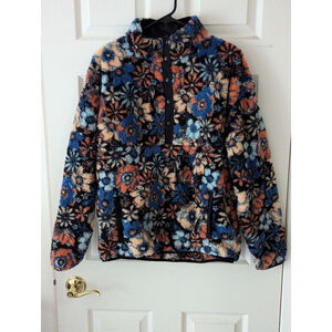 Women's Hurley Fleece Floral Pullover - L - Blue